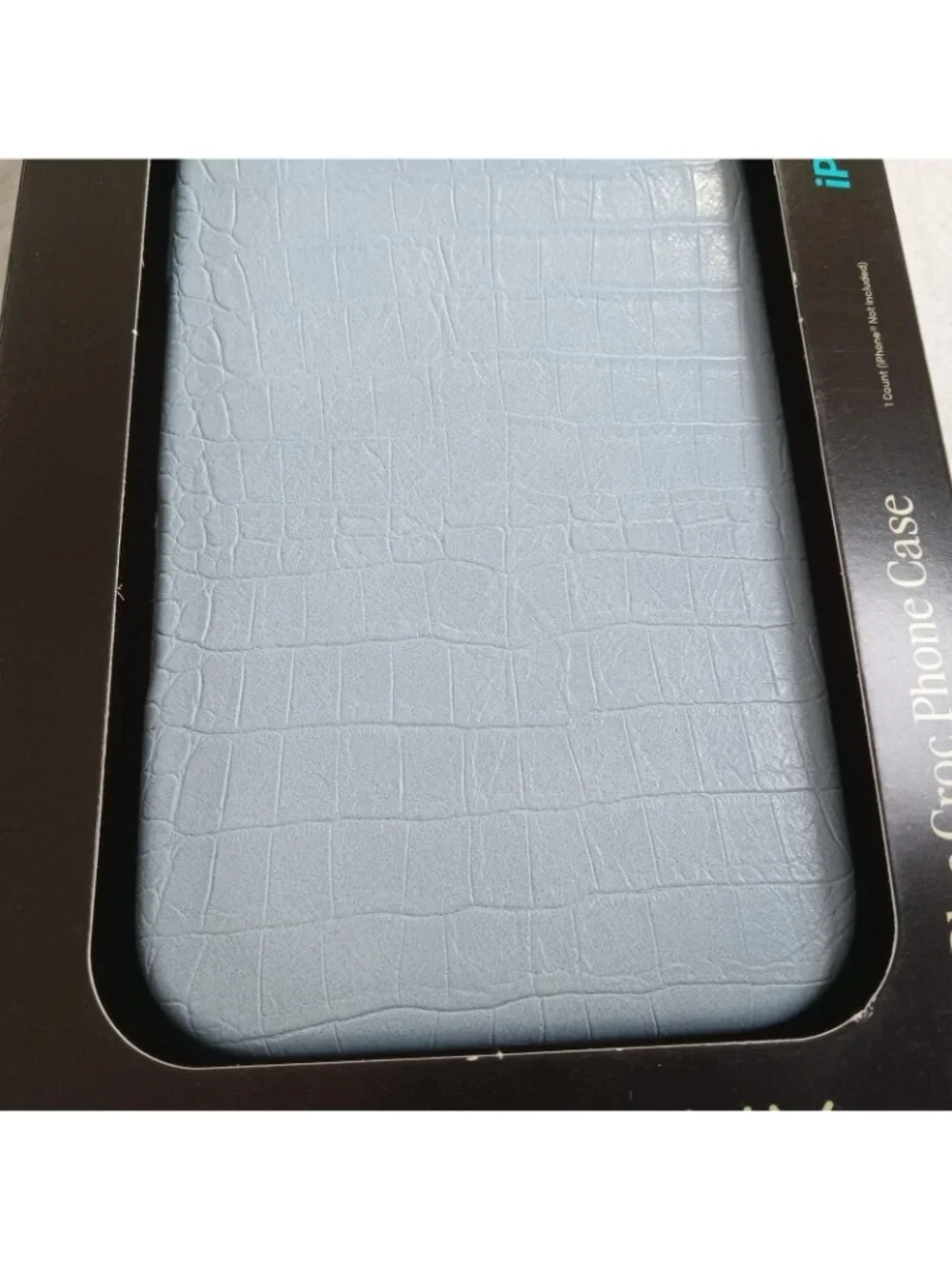 HELLO LUX Blue Crocodile Faux Leather Case for iPhone 17 Pro Max Drop